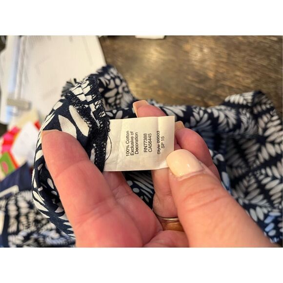 J. Crew Factory Navy & White Light Weight Tunic Top sz S EUC - Picture 9 of 9